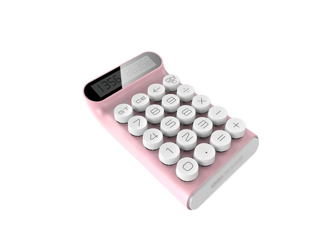 2026 calculadora Portátil Mecânica com Teclado e Tela Lcd de 10 Dígitos Cor Rosa