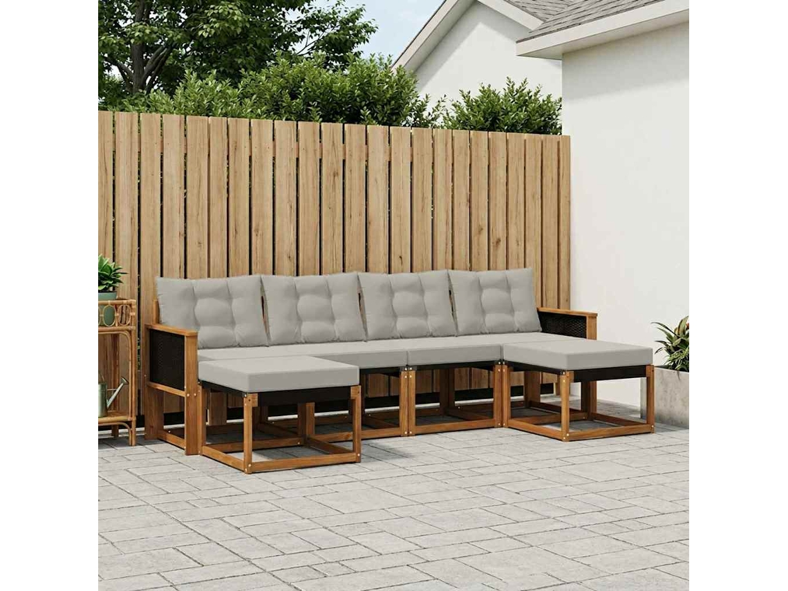 Vidaxl Conjunto De Sofás Para Exterior 6 Unid.