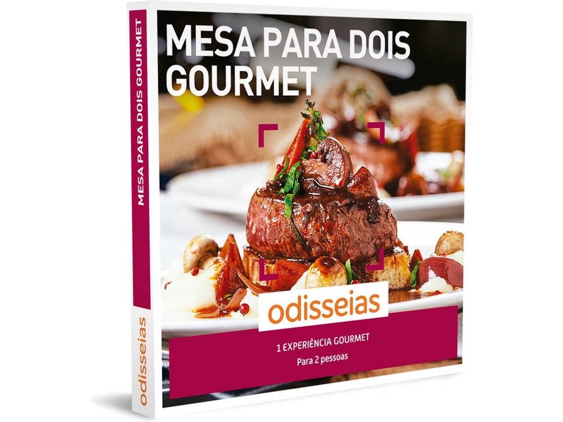 Pack Presente ODISSEIAS - Mesa para Dois Gourmet| Experiência gourmet para 2 pessoas