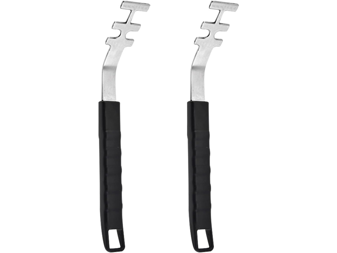 Braçadeiras Para Grelha Beavorty, 2 Peças, Ferramenta De Elevação Em Aço Inoxidável, Anti Queimaduras, Seguras E