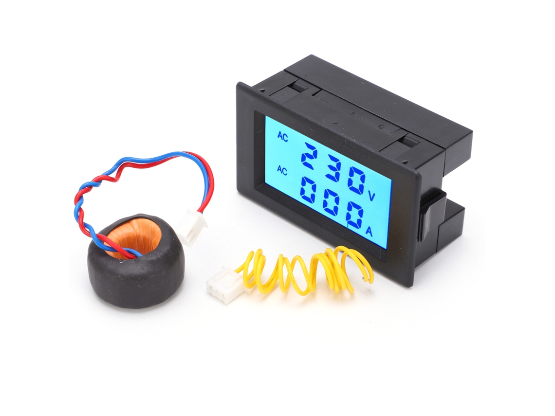 Meter Lcd De Doble Pantalla Voltaje Corriente Ac80-400v Qh4835a