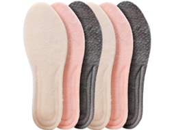Conjunto De 3 Pares Palmilhas Térmicas Quentes Para O Inverno, Com Forro De Lã E Amortecimento, Ideais Para Tênis E