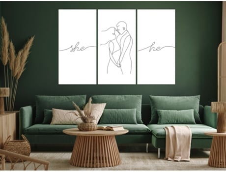 Quadro ARTGEIST Love Triptych (3 Parts) (120x80)