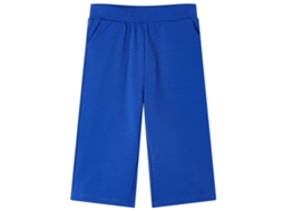 Calças De Criança Com Pernas Largas Azul-cobalto 116