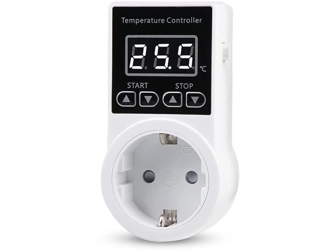 Lurelia Saída De Termostato Com Sensor, Saída Digital Com Controlo De Temperatura, Interruptor De Temperatura Resistente À Água, Ficha Ue