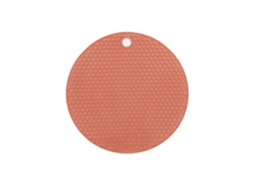 Manta de Mesa Redonda de Borracha Antiaderente Isolante de Calor Lavável 17.5cm Rosa para Copos e Tigelas