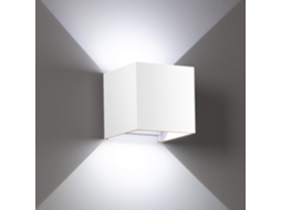 Luminária de parede invertida em alumínio com iluminação moderna para ambientes internos e externos, com classificação IP65 da BRILVIBERA.