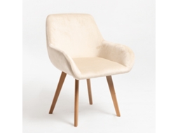 Cadeira Venly Veludo - Beige