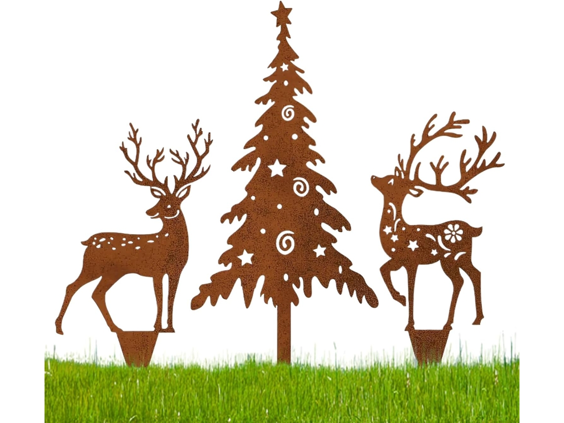 Decorações Natalinas para Exterior, Placas Externass Às Intempéries, Enfeites de Natal, Estacas para Jardim, para as CHABERLU