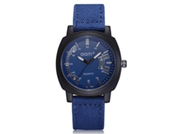 Reloj De Cuarzo Para Hombre Con Correa De Lona Color Royal Blue Dial Grande Redondo