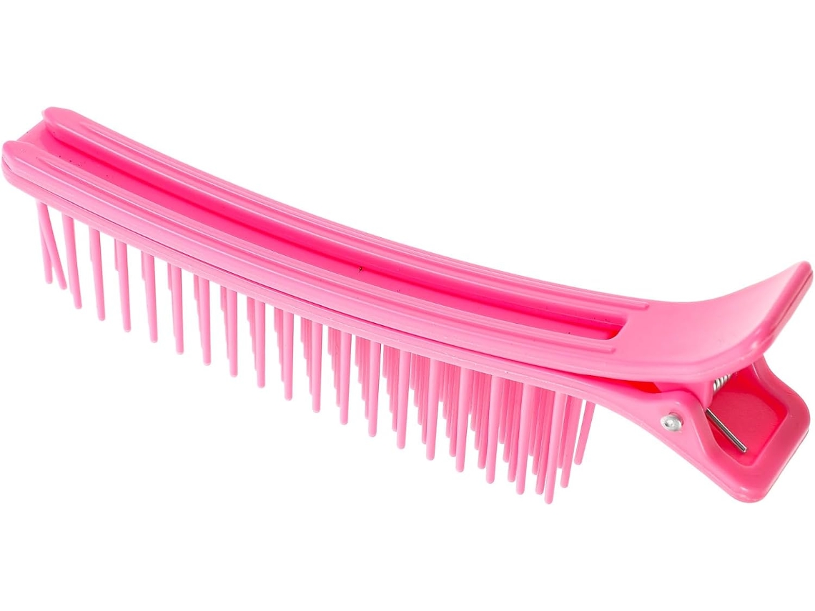 Presilha de cabelo azul em plástico PS para separar os fios, presilha portátil para salão de beleza.