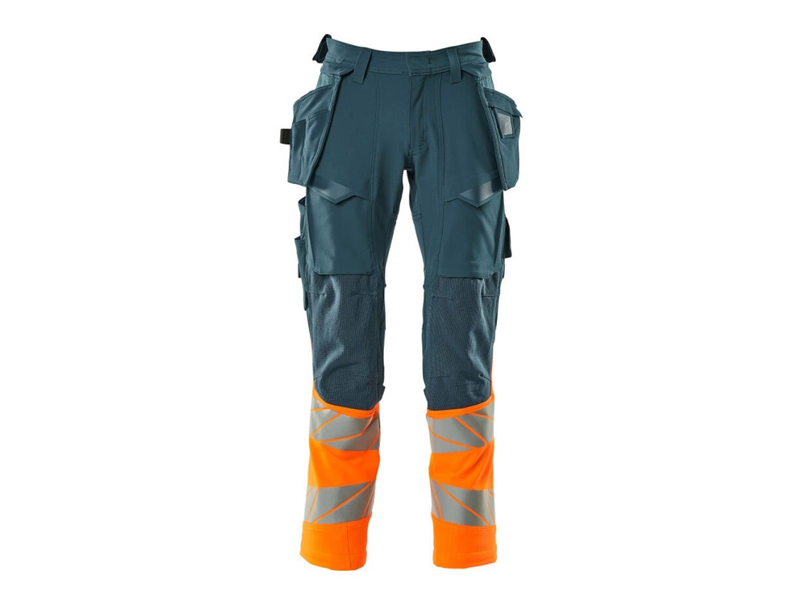 Calças Grandes Com Bolsos Pendurados Accelerate Safe 19131 Verde 50 / 35 MASCOT