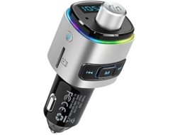 Transmissor Fm Bluetooth Yizhood 7 Cores Qc3.0 Siri/google Branco