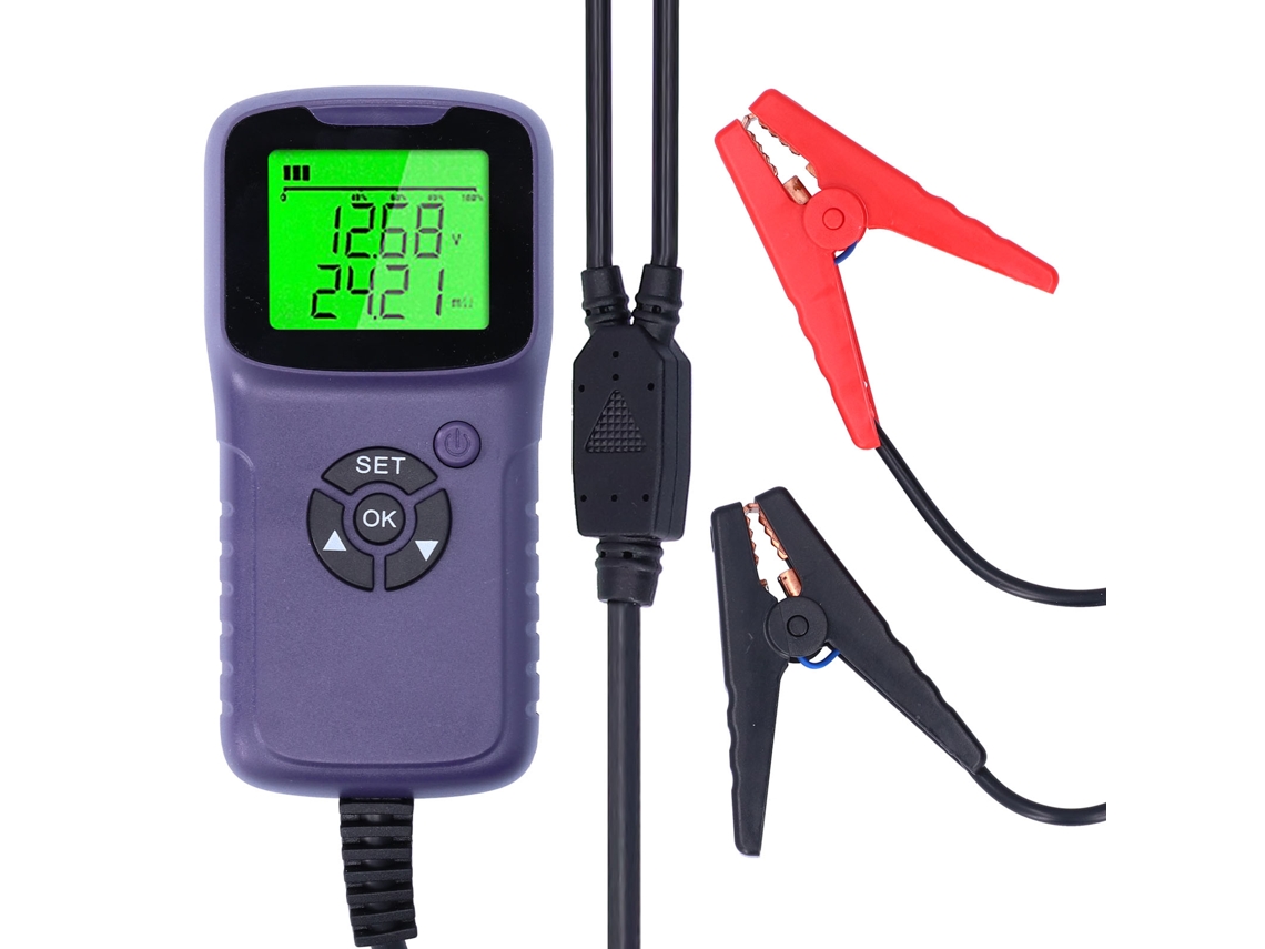 Testador de bateria digital Primerox para carros de 12V, analisador de CCA, ferramenta de diagnóstico automotivo.