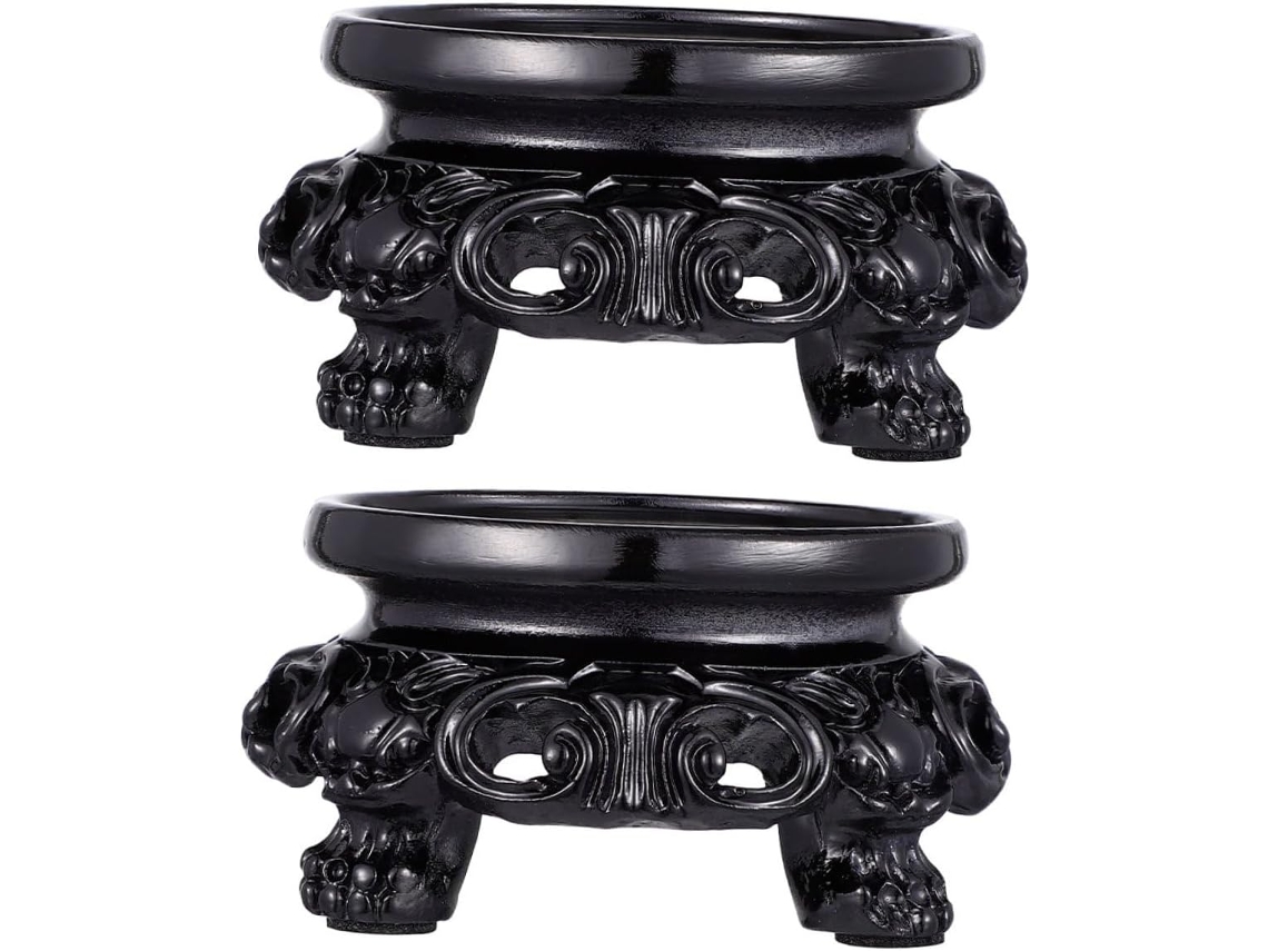 Conjunto De 2-suportes Para Esferas Cristal Sewroro, Pedestal Leve E Durável Em Resina Sintética Para Sala De Estar