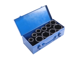 Conjunto De 10 Soquetes Profundos De Impacto De 1" Com Caixa Em Ferro – Laxiscreed