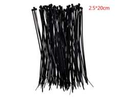 100 Peças De Prendedor Branco E Preto Para Cabo, Fio, Zíper, Nylon Autotravante-aquaforge