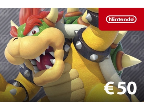 Código digital para fundos da Nintendo eShop: 50 euros