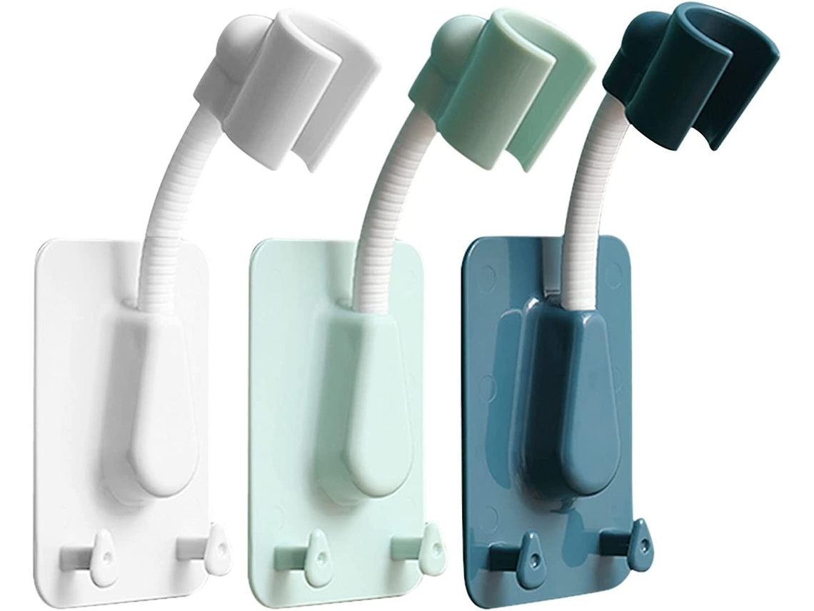Lurelia Suporte Adesivo Para Chuveiro Abs Rotação 360º Ajustável Universal Autoadesivo Ref 186