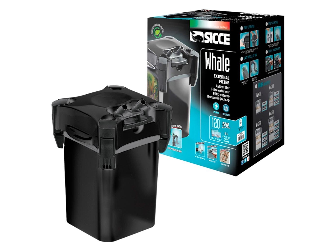 Filtro externo Whale 120 540 L/h SICCE (com Easy Start)