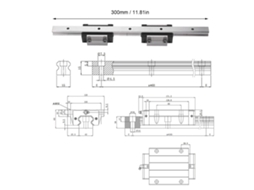 Rai Linear Hgr15 De 300mm Com Bloco Hgh15ca Cnc