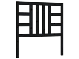 Bed Headboard, Bed Headboards Vidaxl Preto Madeira De Pinho (81 X 100 Cm)