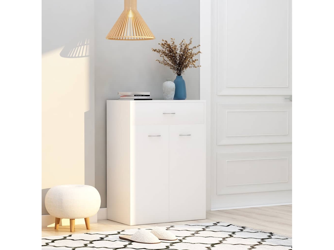 Vidaxl Armário Para Sapatos 60x35x84 Cm Derivados De Madeira Branco