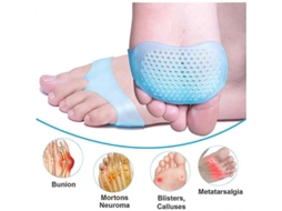 Almofadas metatarsais Fasst para mulheres, gel de silicone aquecido, alívio da dor para metatarsalgia, neuroma e fadiga nos pés, 5 pares.