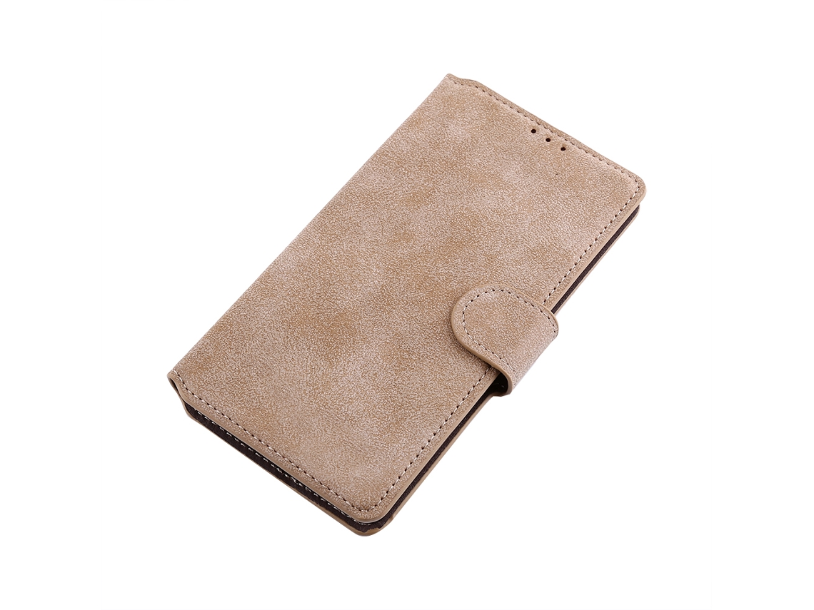 Capa de Telefone Oneplus 2 em couro estilo retrô com efeito mate e suporte EOOCOO