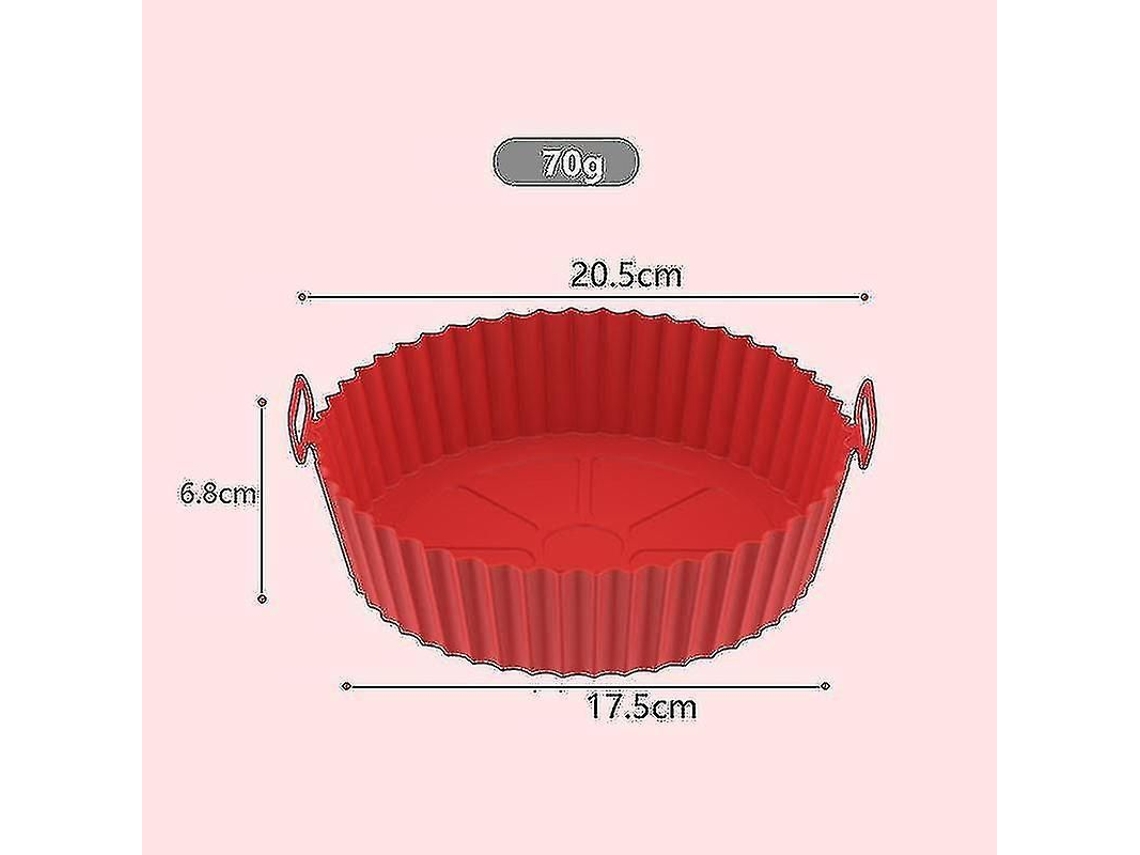 Recheio De Silicone Resistente Ao Calor Para Air Fryer, Forno E Micro-ondas, Lavável Em Lava-louças, 20,5cm X 17,5cm X 6,8cm