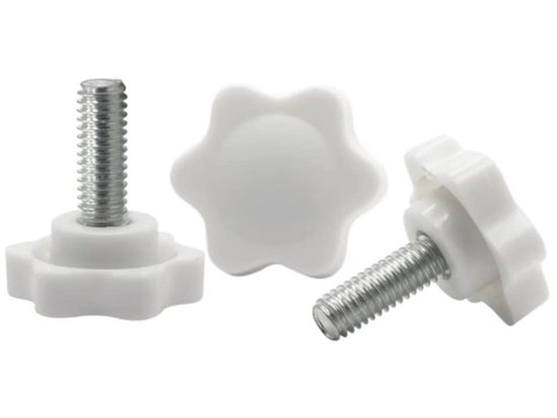Vermogen M8x35mm - Stergreep - Bevestigingsmethode - Kunststof/koolstofstaal - 10 Stuks - Handmatig Te Draaien - Duimschroef