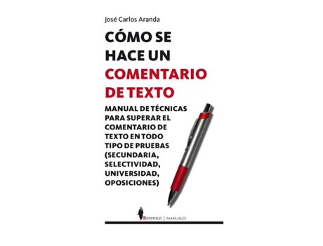 Livro Cómo Se Hace Un Comentario De Texto de José Carlos Aranda Aguilar (Espanhol)