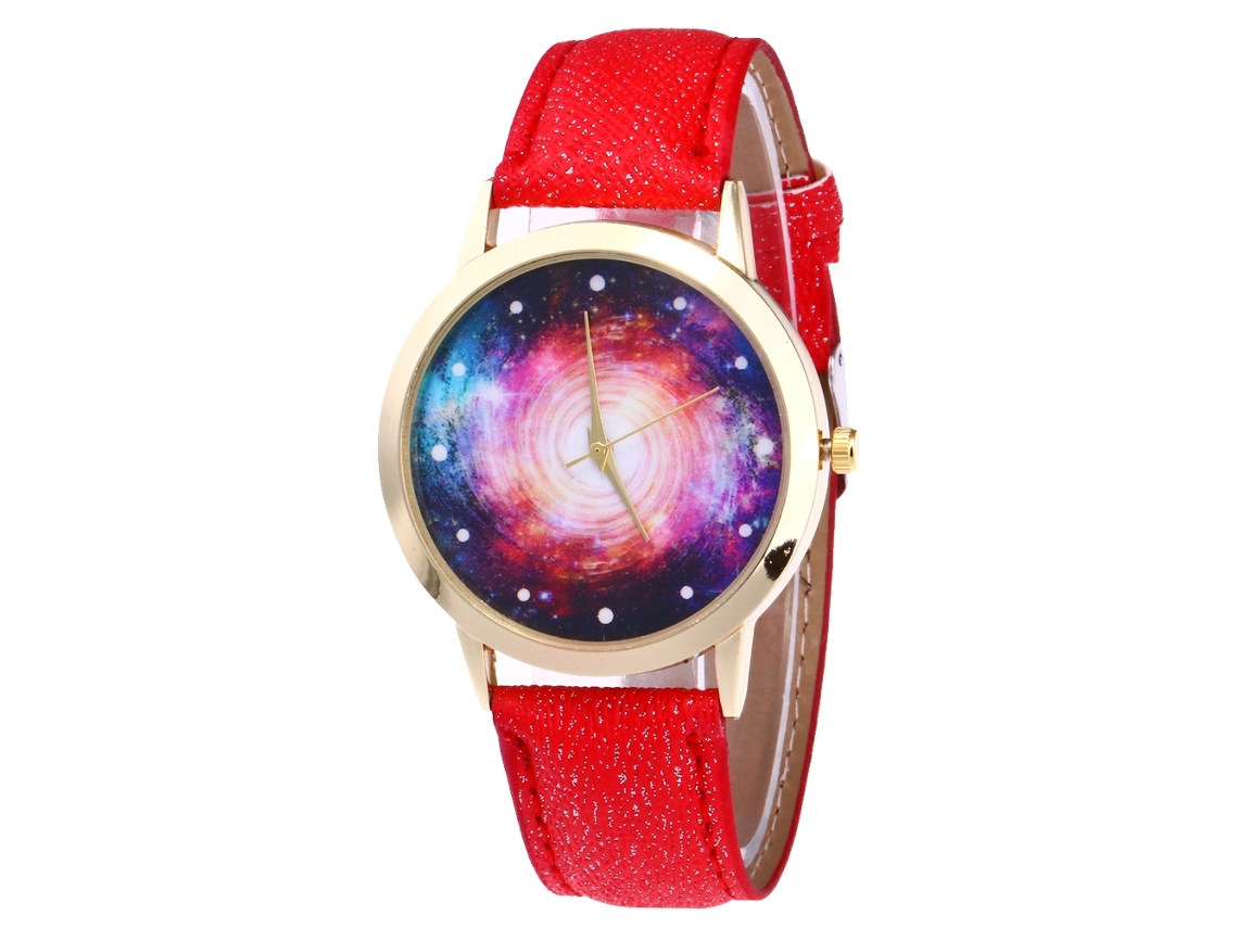 Relógio de Pulso de Quartzo com Pulseira de Couro Simples e Fashion (marrom)