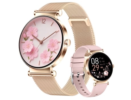 Smartwatch Feminino Y16 Amoled Para Saúde E Fitness, Multiesporte Com Função De Chamada Chornus (rosa)