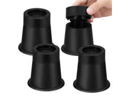 Conjunto De 4 Elevadores De Móveis Empilháveis E Ajustáveis Com Almofadas De Borracha,elevadores De Cama Resistentes Para Sofá E Mesa-blocos De 9,4cm