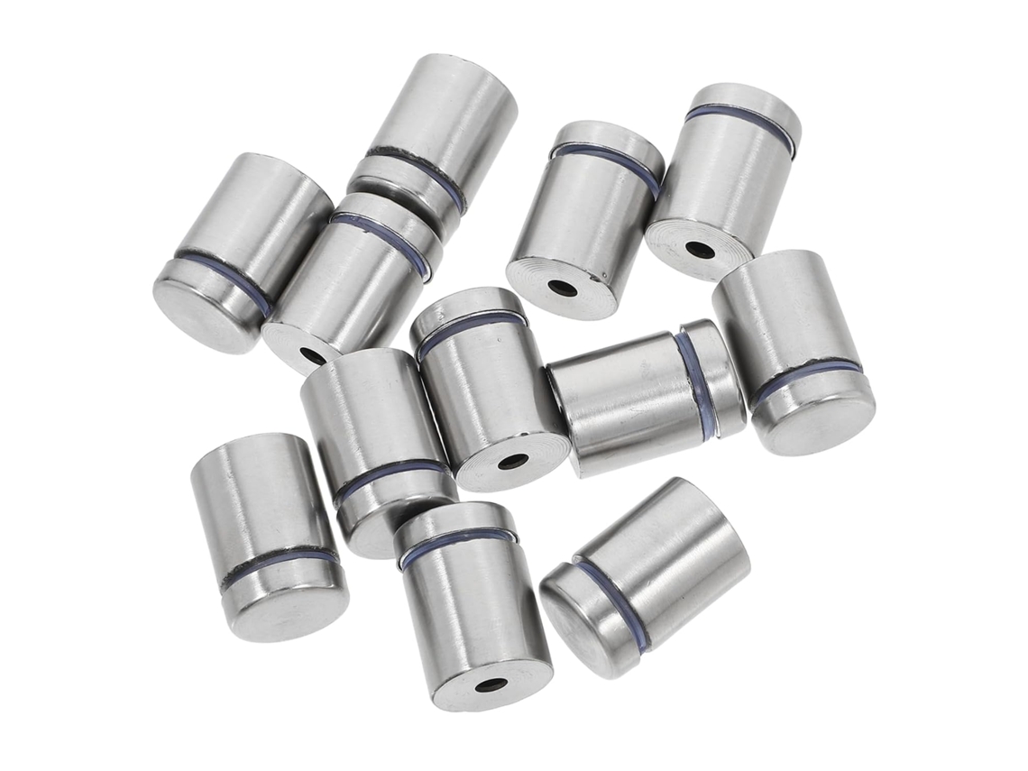 Parafusos Espaçadores Em Aço Inoxidável, Cor Prata, 12 Peças, Fixação Estável E Melhoria Estética, 19x25 Mm, Para