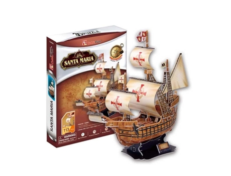 Puzzle 3d Veleiro Santa Maria - 113pcs