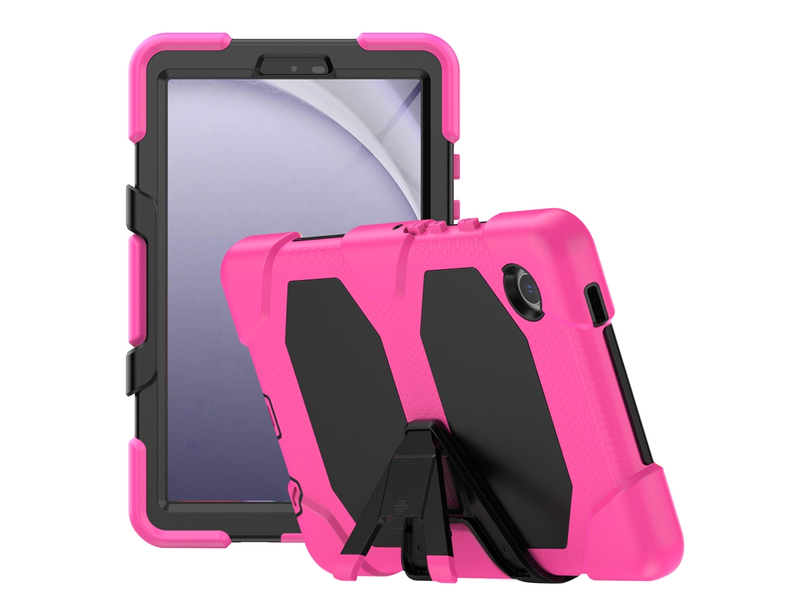 Capa Hexinyigjly Para Samsung Galaxy Tab A8 De 10,5 Polegadas X200 / X205 (2021), Com Moldura Frontal E Suporte Embutido Magenta