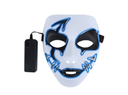 Máscara De Halloween Laxiscreed Com Efeito Sangrento E Luz Indigo Para Festas Assustadoras