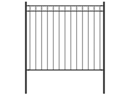 Garden Fence, Garden Fences Vidaxl Preto Aço (1.7 X 0.8 M)