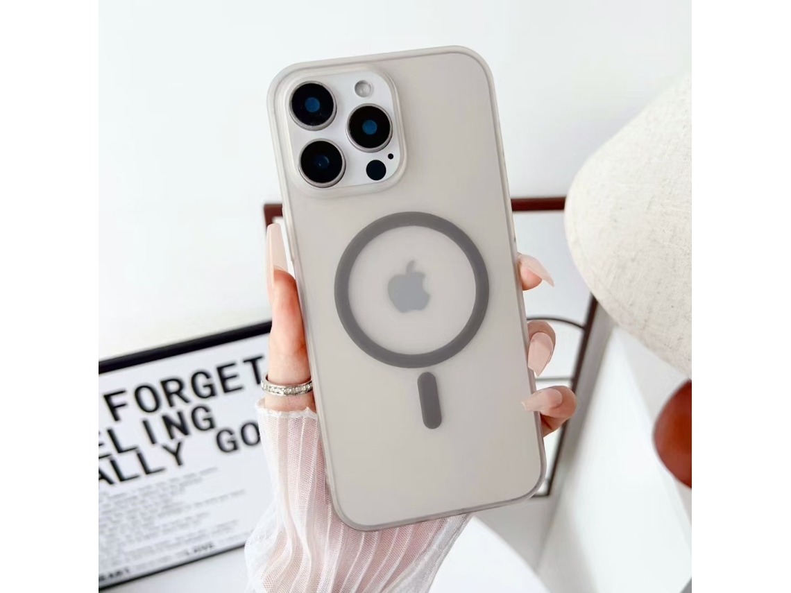 Capa Para Iphone 17 Air Cinza Titânio Magnética Ultrafina Com Toque Fosco E Proteção Contra Quedas