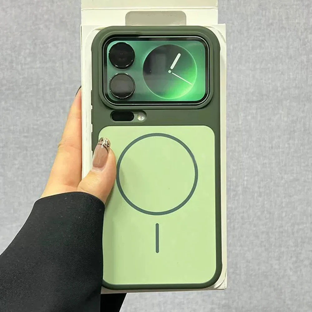 Capa Protetora Para Carregamento Sem Fio Xiaomi 17 Pro (verde), Acabamento Fosco