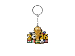 Chaveiro resina relevo 3D Copa 2026, taça do mundo, bandeiras, bolas, colecionável STELASPLEN