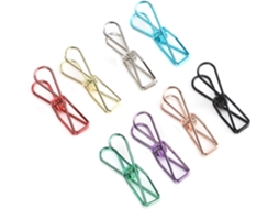 Conjunto de 40 Pequenos Clipes de Metal Chiciris Com Design Peixe Vazado Colorido para Organização de Documentos Não