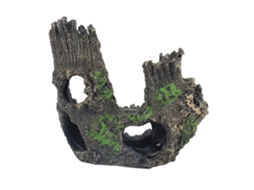 Decorações para aquário com buraco em árvore de fogo para peixes e camarões LAXISCREED