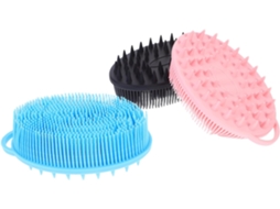 Escova De Banho Silicone Dupla Face Em 3 Peças, Escova Esfoliante Para O Corpo, Ferramenta De Esfoliação Facial Suave