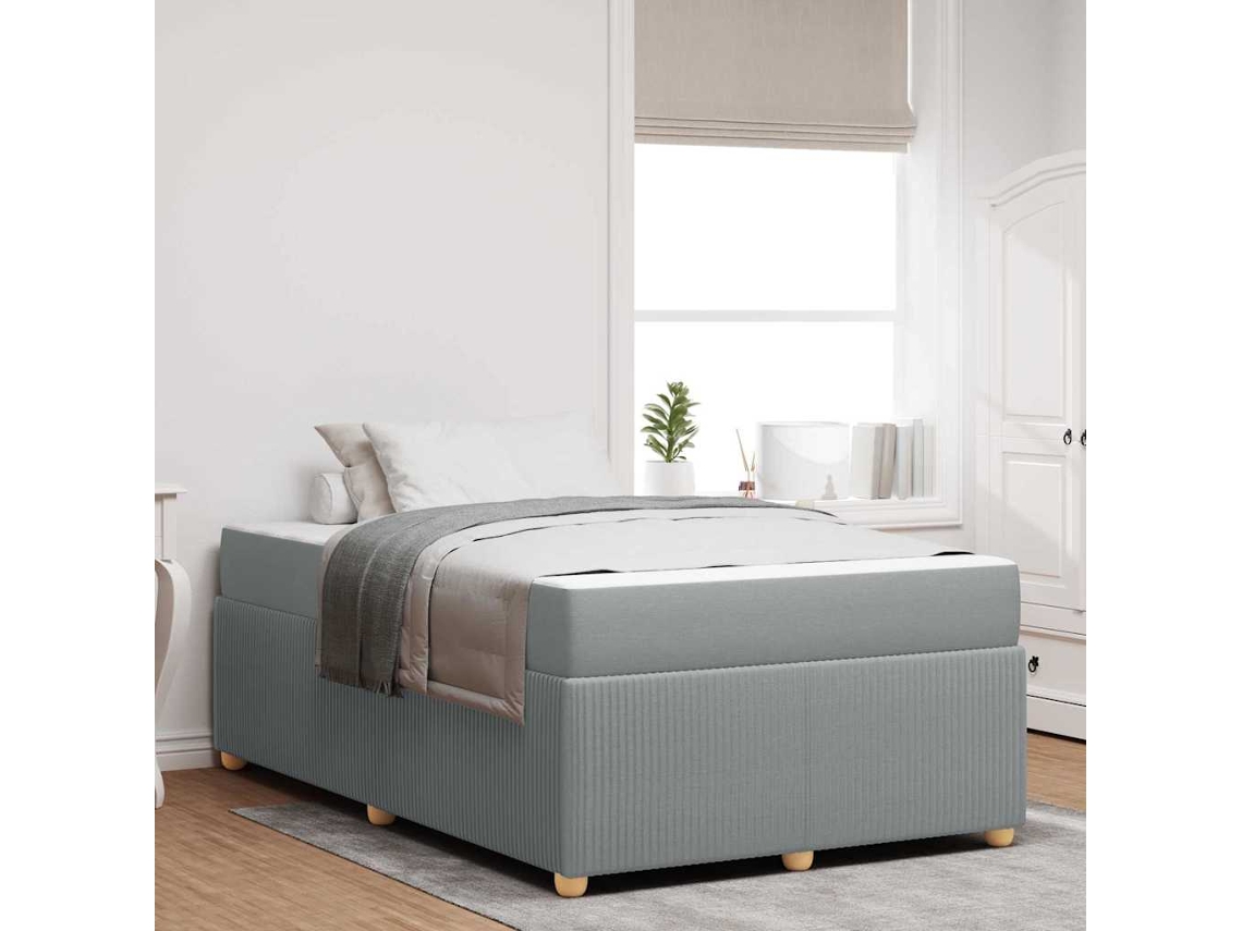 Vidaxl Estrutura Da Cama Cinzento-claro 120 X 200 Cm Tecido