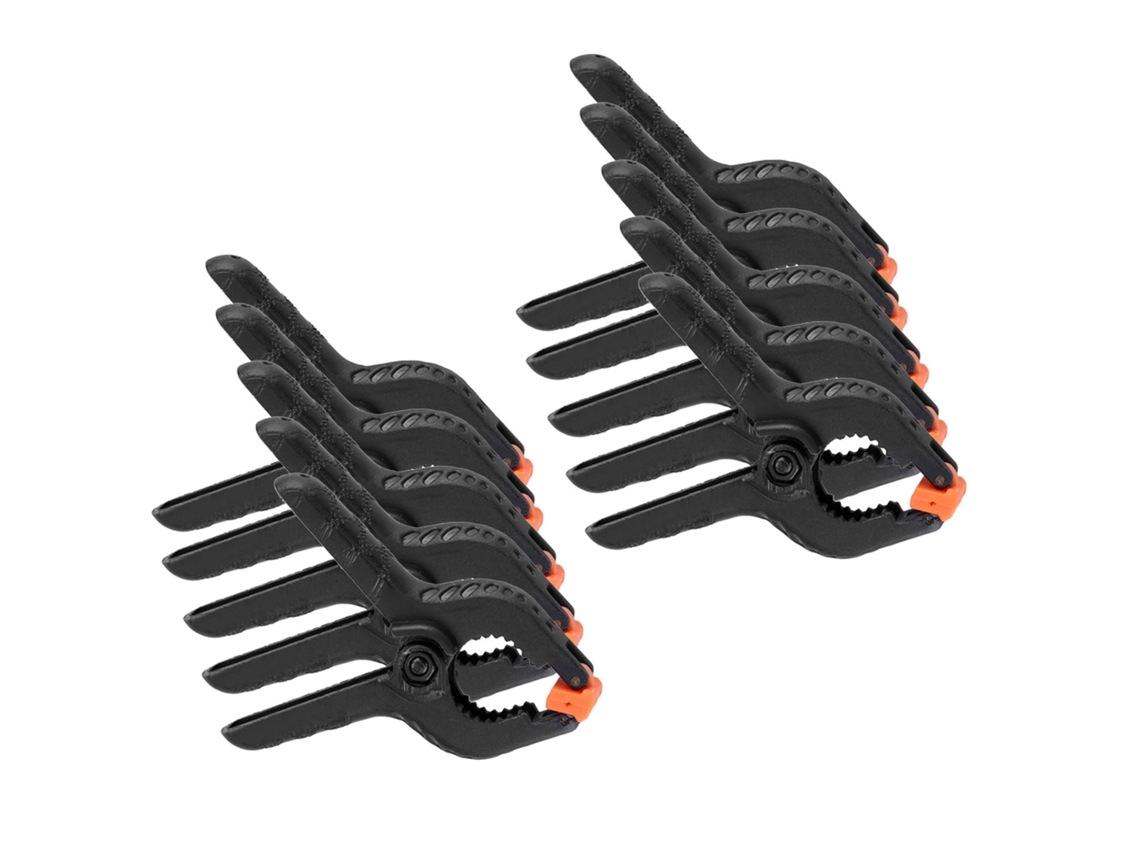 10 Peças Clamp De Mola Plástica Preta 2 Polegadas A Tipo Ferramenta Diy Madeira