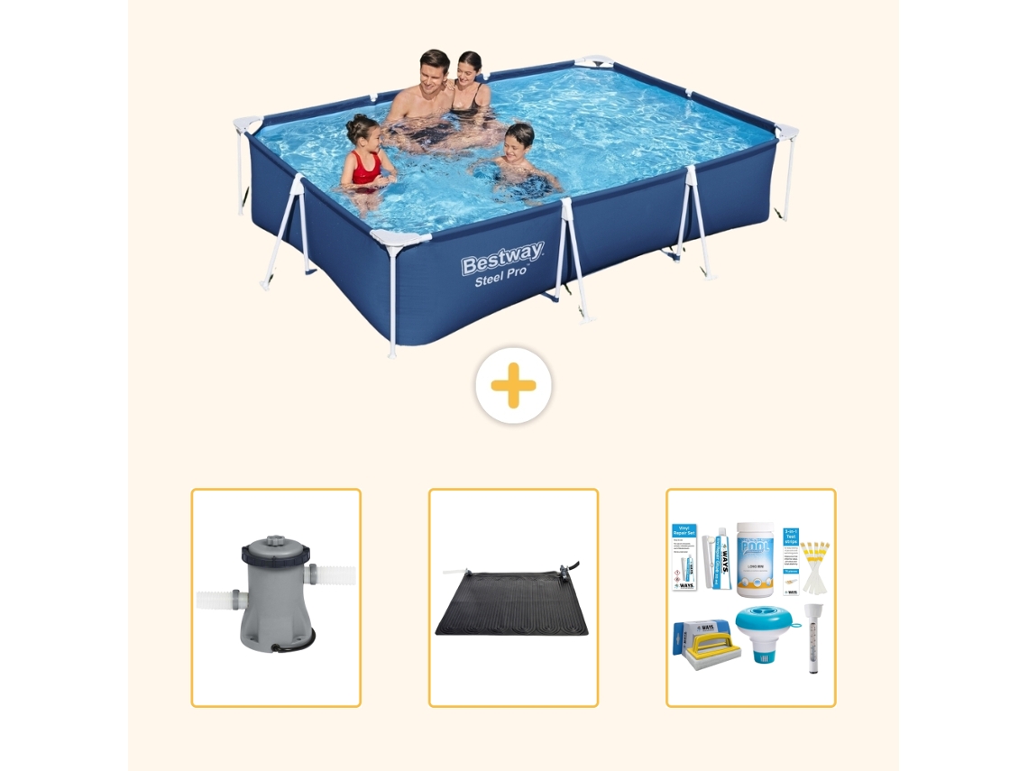 Bestway Piscina Bestway Steel Pro Retangular - 300x201x66 Cm - 4-peças S22727