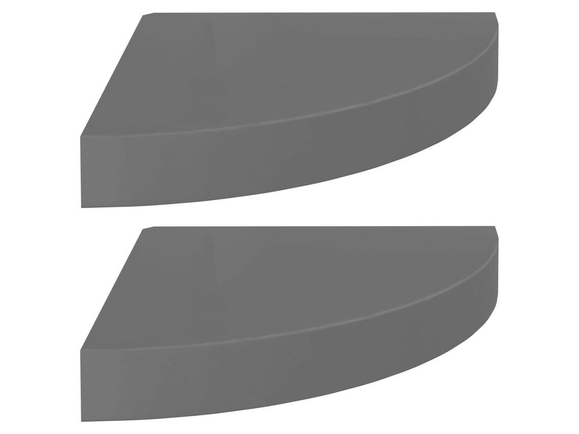Corner Shelf, Corner Shelves Vidaxl Cinzeto Mdf (25 X 25 X 3.8 Cm)